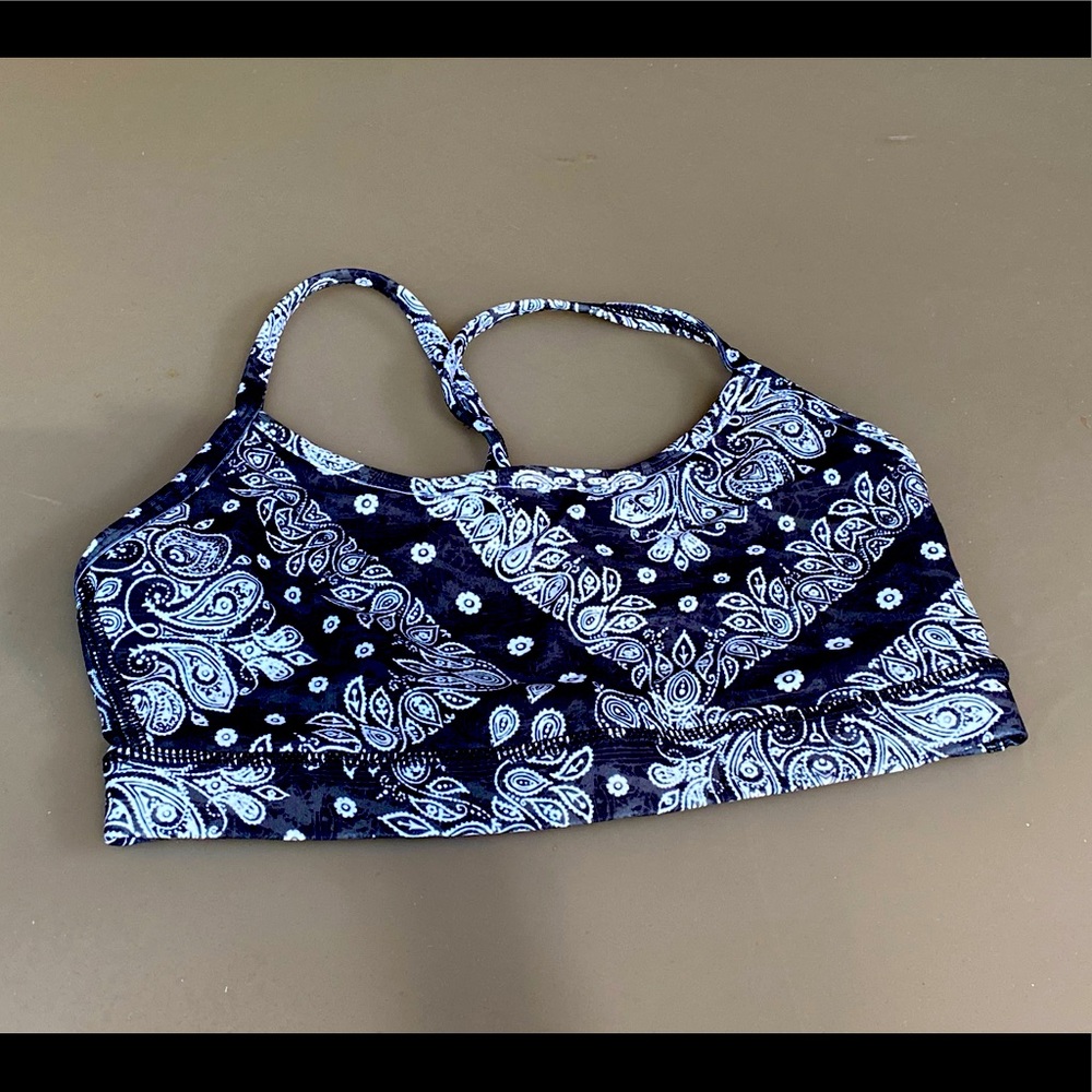 Ladies Bandana Print Sports Bra, Small